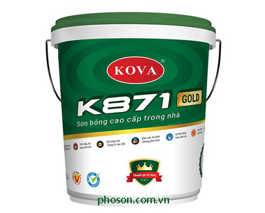 Sơn kova-K871-Gold-bóng trong nhà