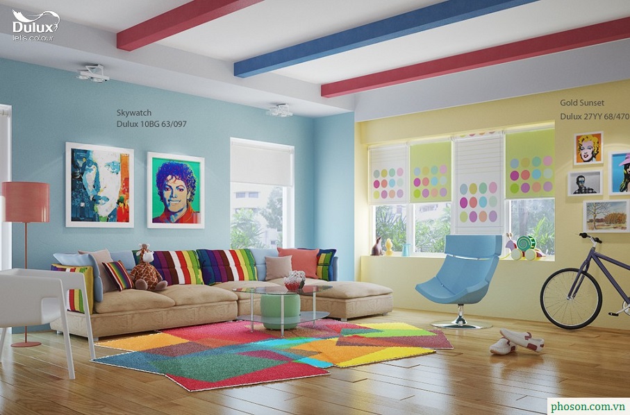 Sơn Dulux và những gam màu dành cho phòng khách